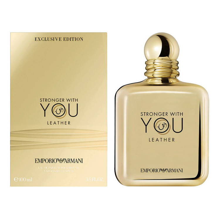 ادو پرفیوم مردانه امپریو آرمانی مدل Stronger With You Leather حجم 100 میلی لیتر