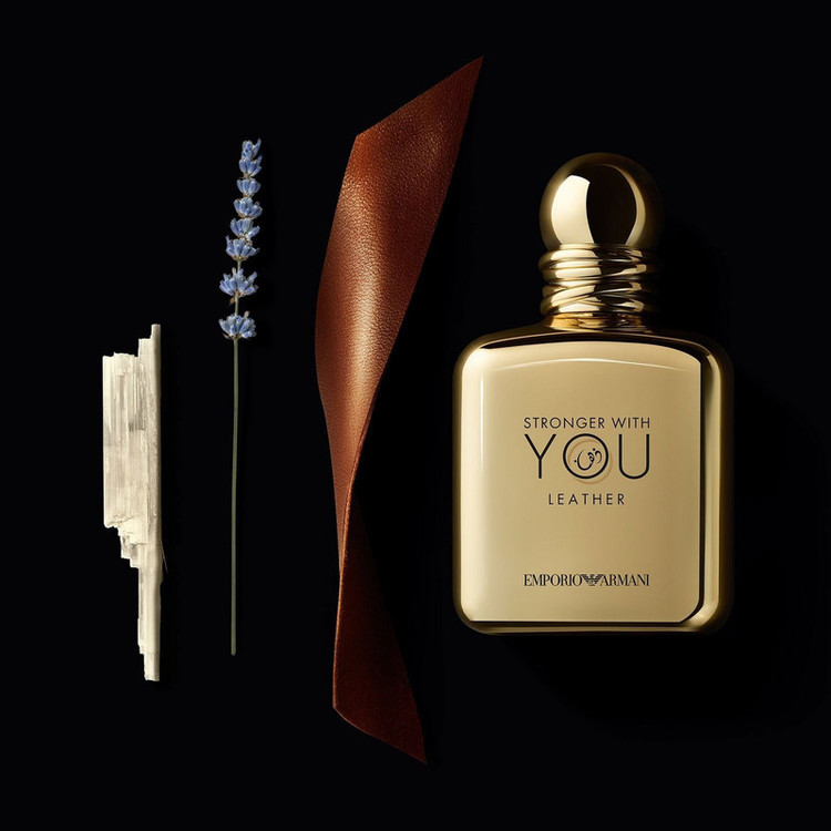 ادو پرفیوم مردانه امپریو آرمانی مدل Stronger With You Leather حجم 100 میلی لیتر