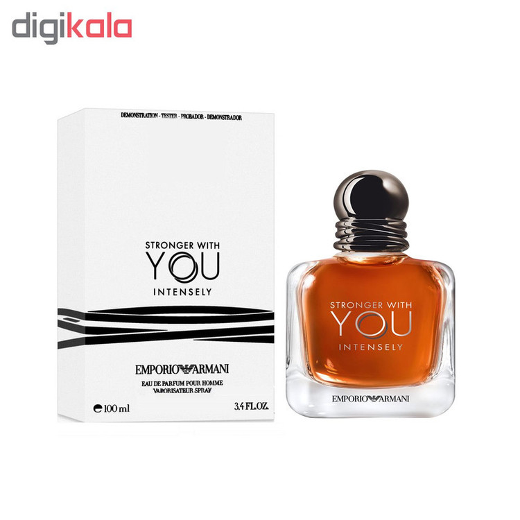 تستر ادو پرفیوم مردانه امپریو آرمانی مدل Stronger With You Intensely حجم 100 میلی لیتر