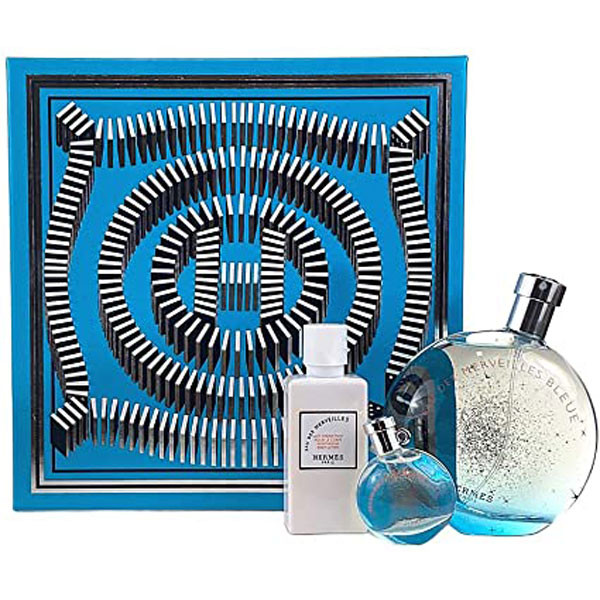 ست ادو تویلت زنانه هرمس مدل Eau des Merveilles Bleu حجم 100 میلی لیتر