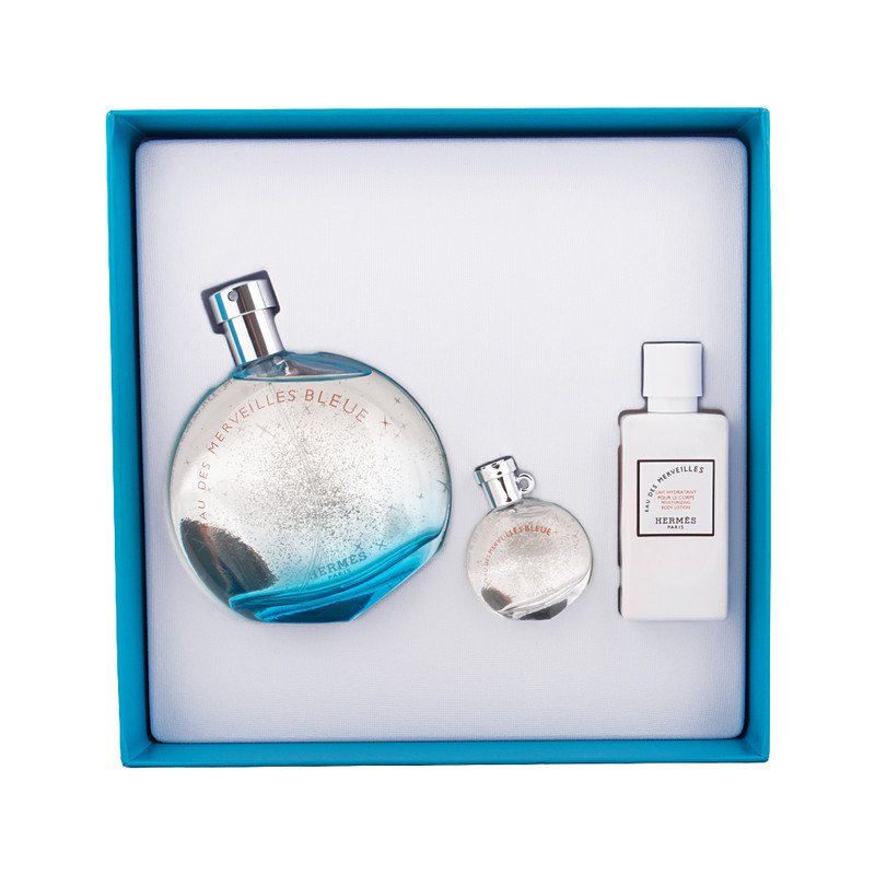 ست ادو تویلت زنانه هرمس مدل Eau des Merveilles Bleu حجم 100 میلی لیتر