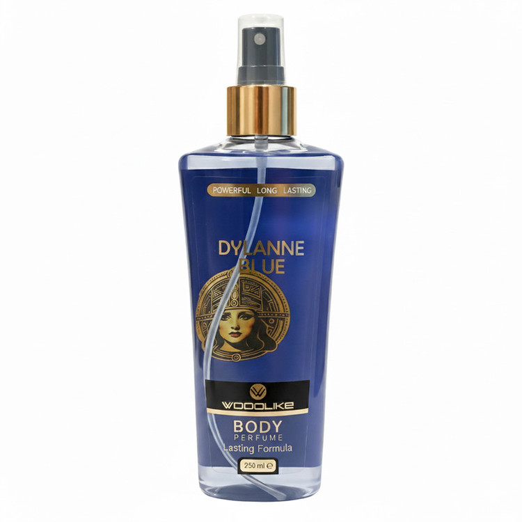 بادی اسپلش زنانه وودلایک مدل DYLANNE BLUE حجم 250 میلیلیتر