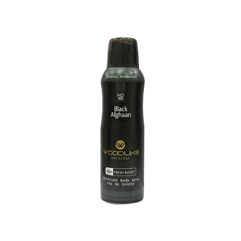 اسپری بدن مردانه وودلایک مدل Black Afghaan حجم 200 میلی لیتر