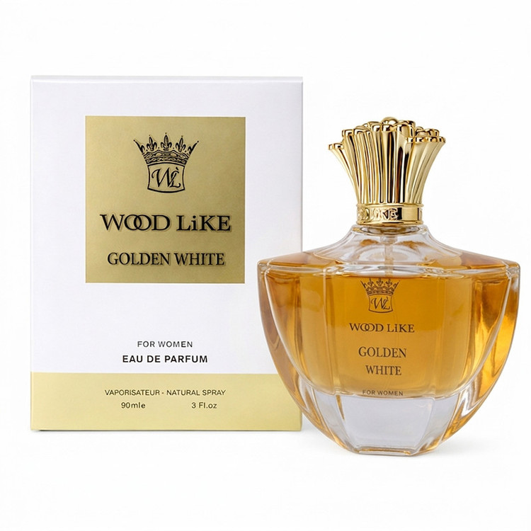 ادوپرفیوم زنانه وودلایک مدل Golden White با رایحه گرم حجم 90 میلیلیتر