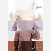 بلوز یقه سه سانت دخترانه جنس نخ و پنبه ساده و رنگی