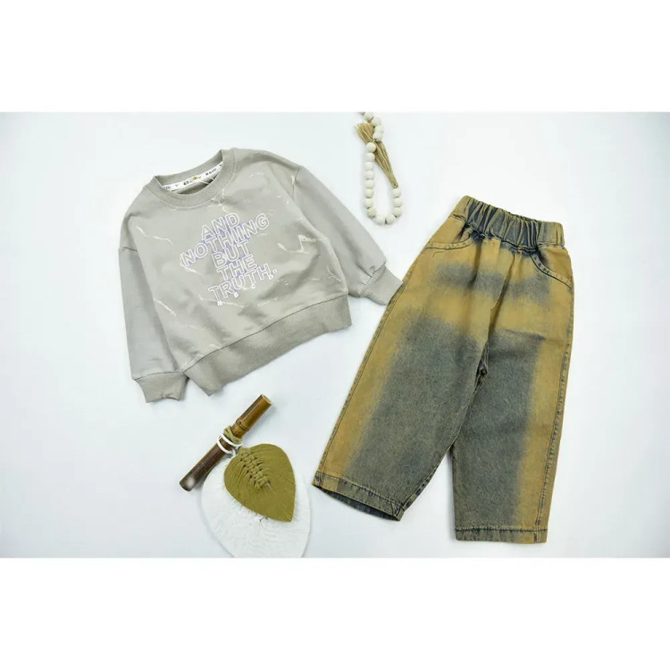 ست بلوز و شلوار جین بچه گانه مدل اسپرت دخترانه و پسرانه