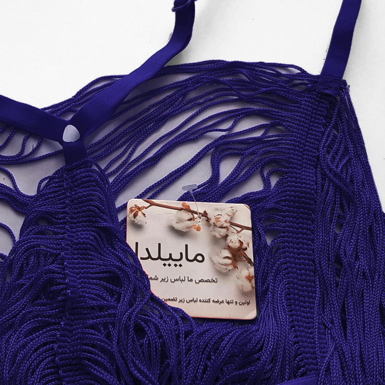 لباس خواب زنانه ماییلدا مدل ریش ریش کد 4438