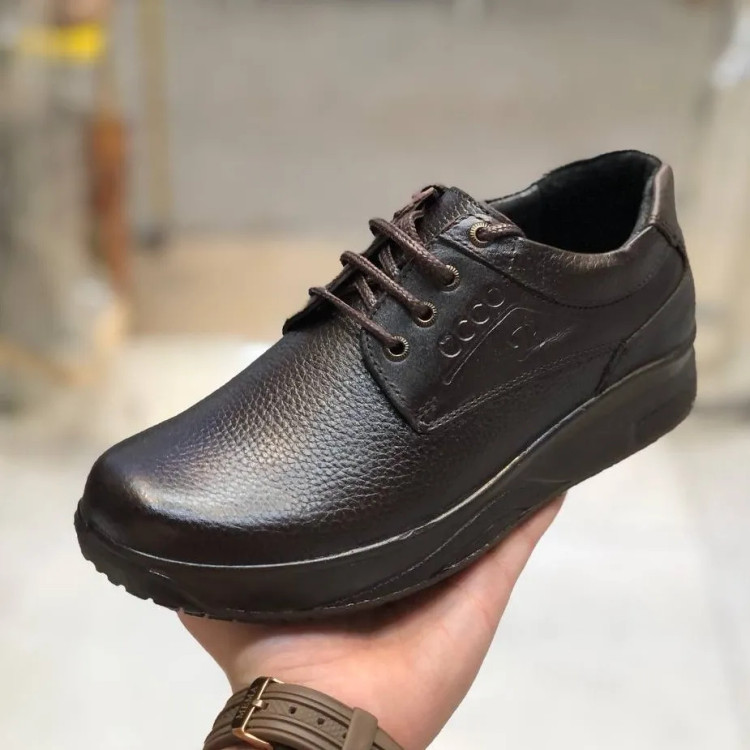 کفش چرم طبی مردانه طرح کلارک رویه چرم طبیعی گاوی با زیره طبی پیو