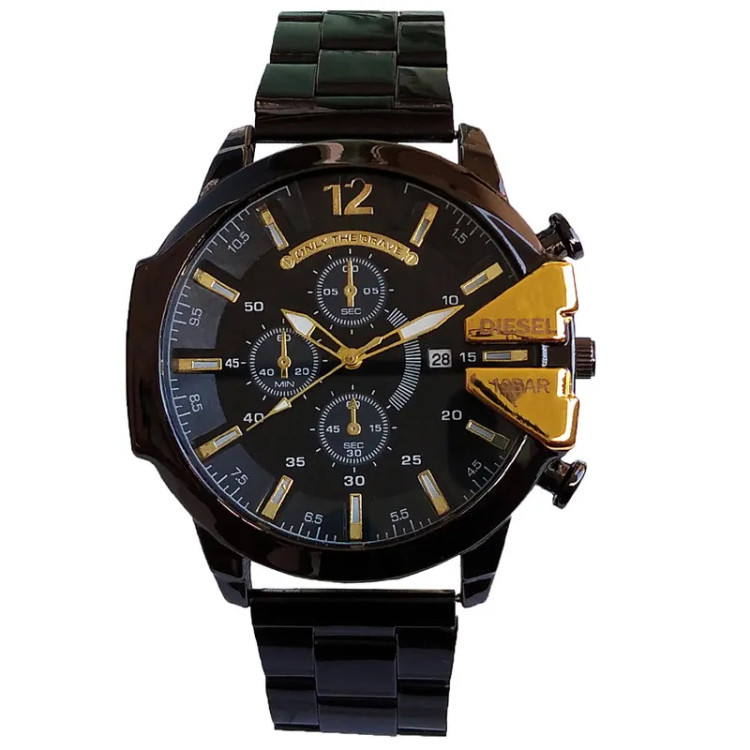 ساعت مچی عقربهای مردانه دیزل مدل شاخدار کد 50 SL رنگ مشکی