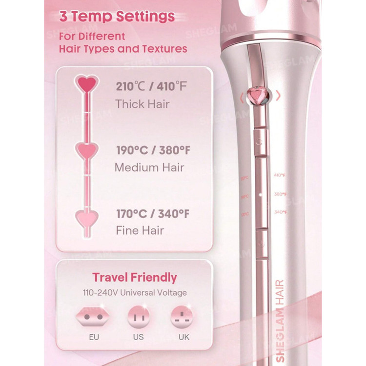 فر کننده مو شیگلم مدل Cupida charm one-touch 25mm