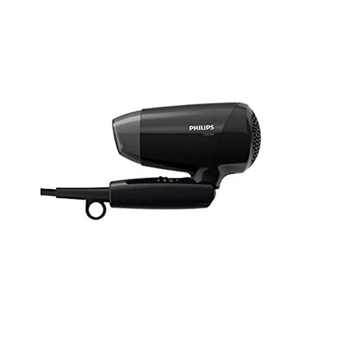 سشوار مسافرتی 1200 وات فیلیپس مدل BHC010، موتور DC، وزن 340 گرم، دارای سری متمرکزکننده پهن، با دسته ارگونومیک
