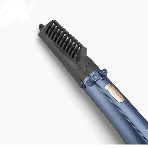 سشوار برسدار چرخشی 1000 وات بابیلیس مدل Style pro 1000، موتور DC، وزن 280 گرم، المنت سرامیک، دارای سری متمرکزکننده باریک با ویژگی صافکنندگی، فرکنندگی، با قابلیت باد سرد، فناوری تولید یون