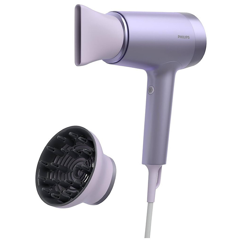 سشوار حرفهای 1800 وات فیلیپس مدل BHD720، موتور DC، وزن 950 گرم، دارای سری دیسپانسر، متمرکزکننده باریک با ویژگی فرکنندگی، صافکنندگی، حجمدهندگی، با قابلیت فناوری تولید یون