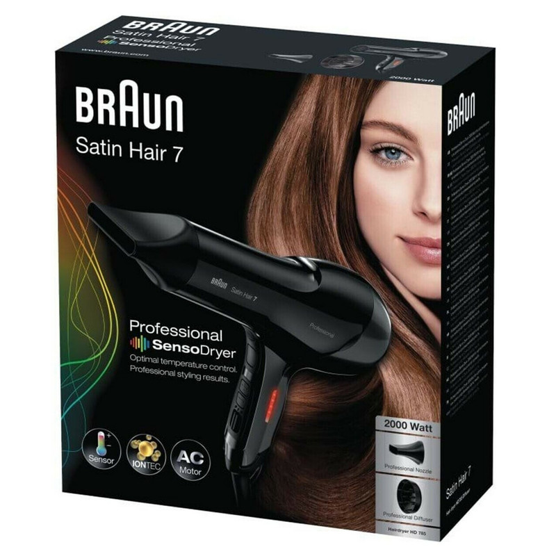 سشوار حرفه ای براون مدل Satin Hair7 HD785