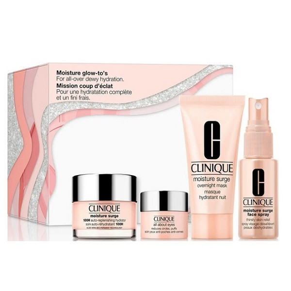 مجموعه مراقبت از پوست کلینیک مدل Moisture Surge Glow بسته 4 عددی