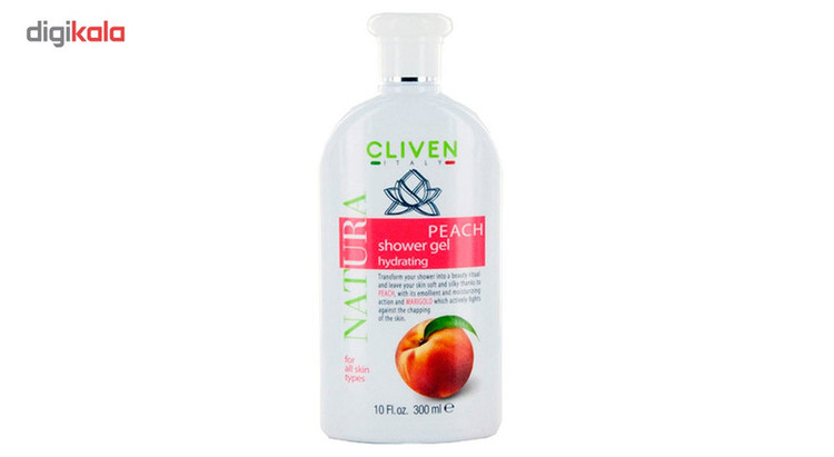 ژل شستشو بدن کلیون مدل Peach Shower Gel حجم 300 میلی لیتر