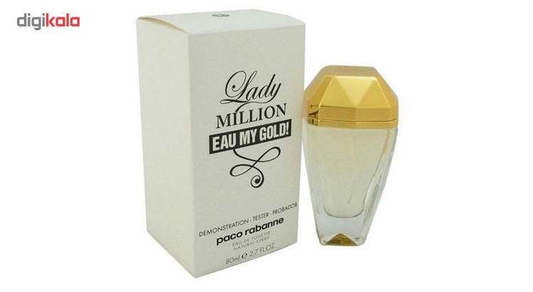 تستر ادو تویلت زنانه پاکو رابان مدل Lady Million Eau My Gold حجم 80 میلی لیتر