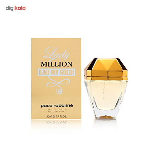 ادو تویلت زنانه پاکو رابان مدل Lady Million Eau My Gold حجم 50 میلی لیتر