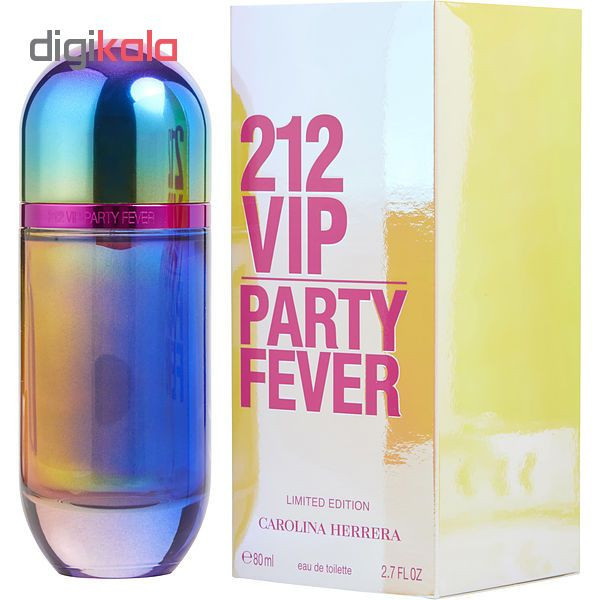 ادوتویلت زنانه کارولینا هررا مدل 212 vip party fever حجم ۸۰ میلی لیتر