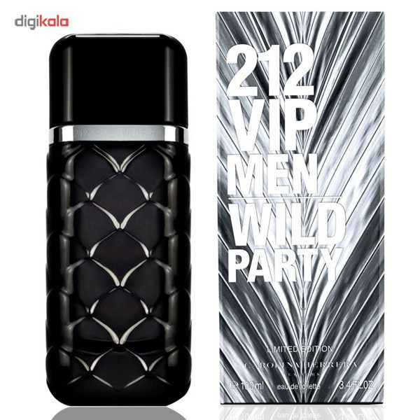 ادو تویلت مردانه کارولینا هررا مدل 212 VIP Men Wild Party حجم 100 میلی لیتر
