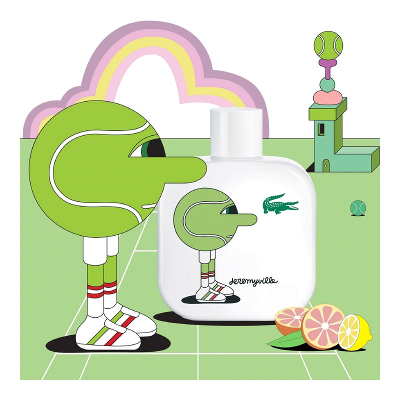 ادو تویلت مردانه لاگوست مدل Eau de Lacoste L.12.12 Blanc-Pure Jeremyville Collector Edition حجم 100 میلی لیتر