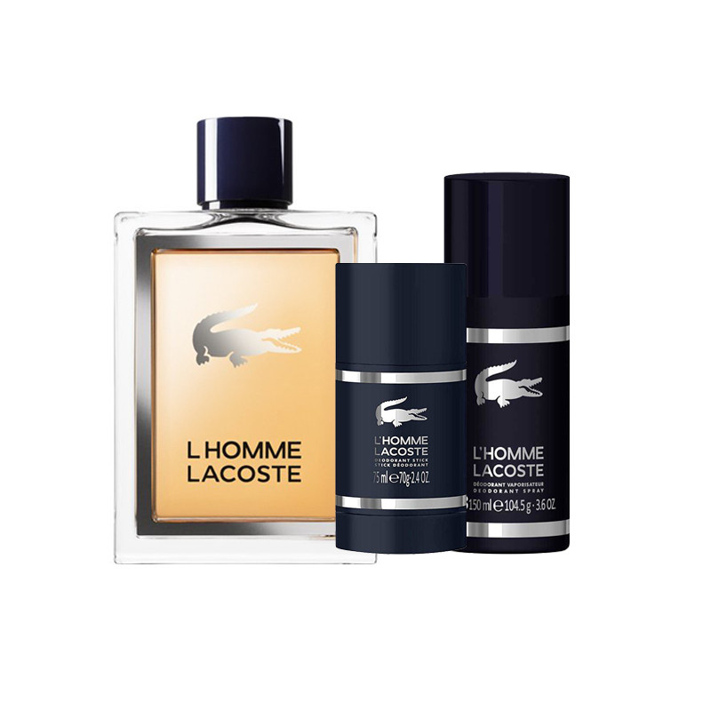 ادو تویلت مردانه لاگوست مدل L Home حجم 100 میلی لیتر به همراه استیک ضد تعریق و اسپری خوشبو کننده بدن