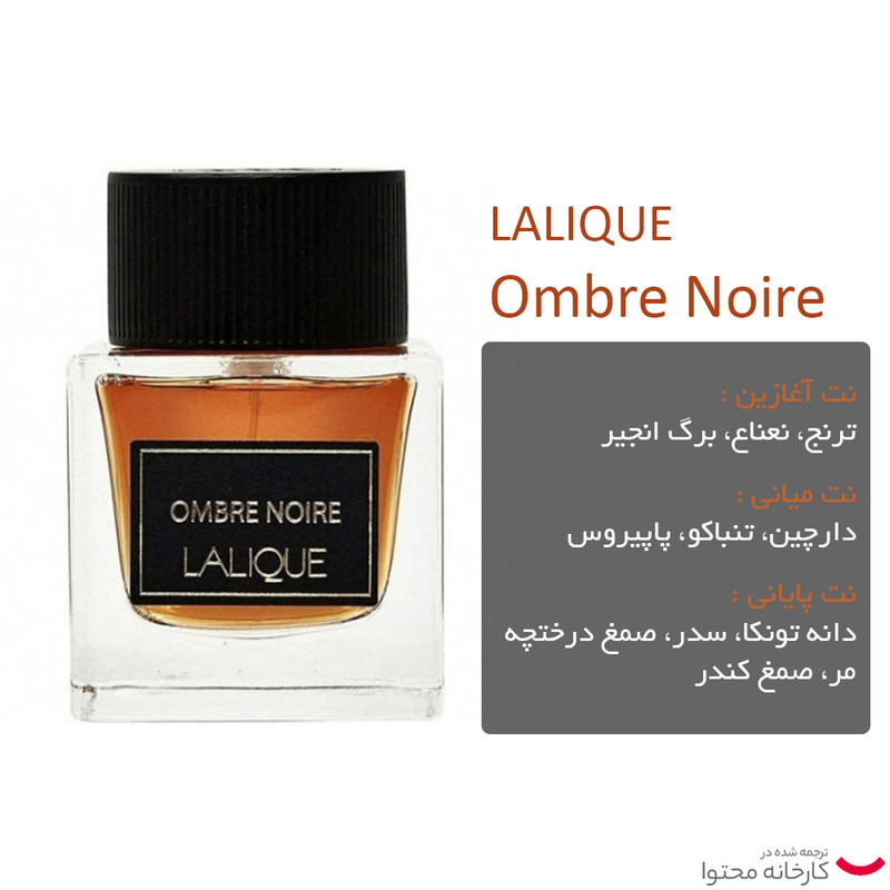ادو پرفیوم مردانه لالیک مدل Ombre Noire حجم 100 میلی لیتر