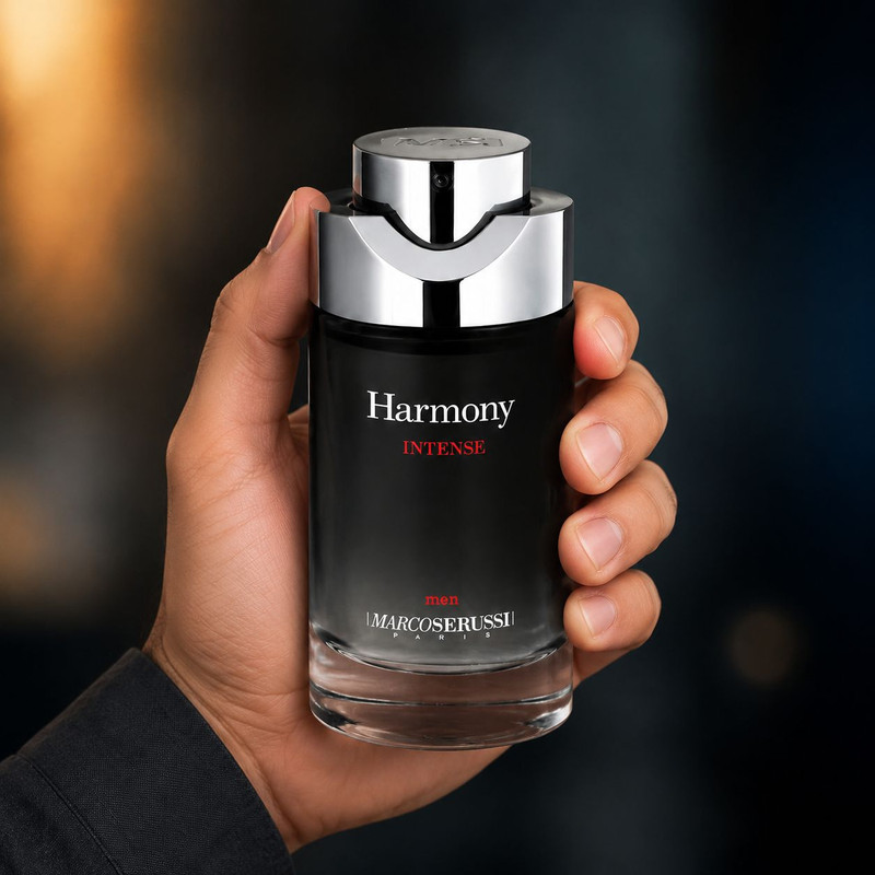 ادو پرفیوم مردانه مارکوسروسی مدل Harmony Intense با رایحه تلخ و ادویه ای حجم 100 میلی لیتر