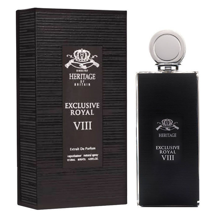 ادو پرفیوم مردانه هریتیج مدل EXCLUSIVE ROYAL VIII با رایحه گرم و شیرین حجم 120 میلی لیتر