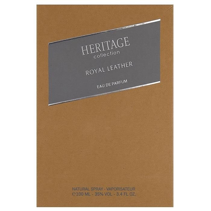 ادو پرفیوم مردانه هریتیج مدل Royal Leather با رایحه گرم حجم 100 میلی لیتر