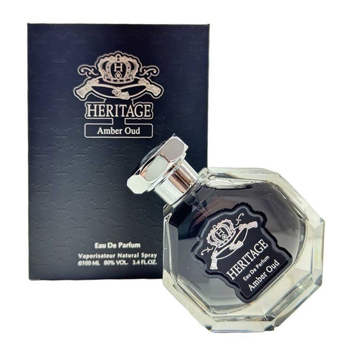 ادو پرفیوم مردانه هریتیج مدل Amber Oud با رایحه گرم حجم 100 میلی لیتر