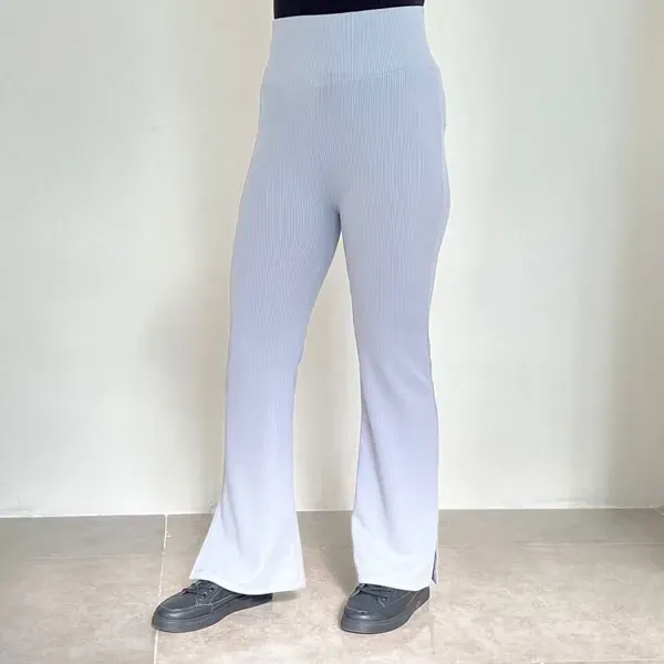 شلوار زنانه پفکی دمپا بغل چاکدار کمر گنی کد 1064 مناسب سایز 36 تا 42