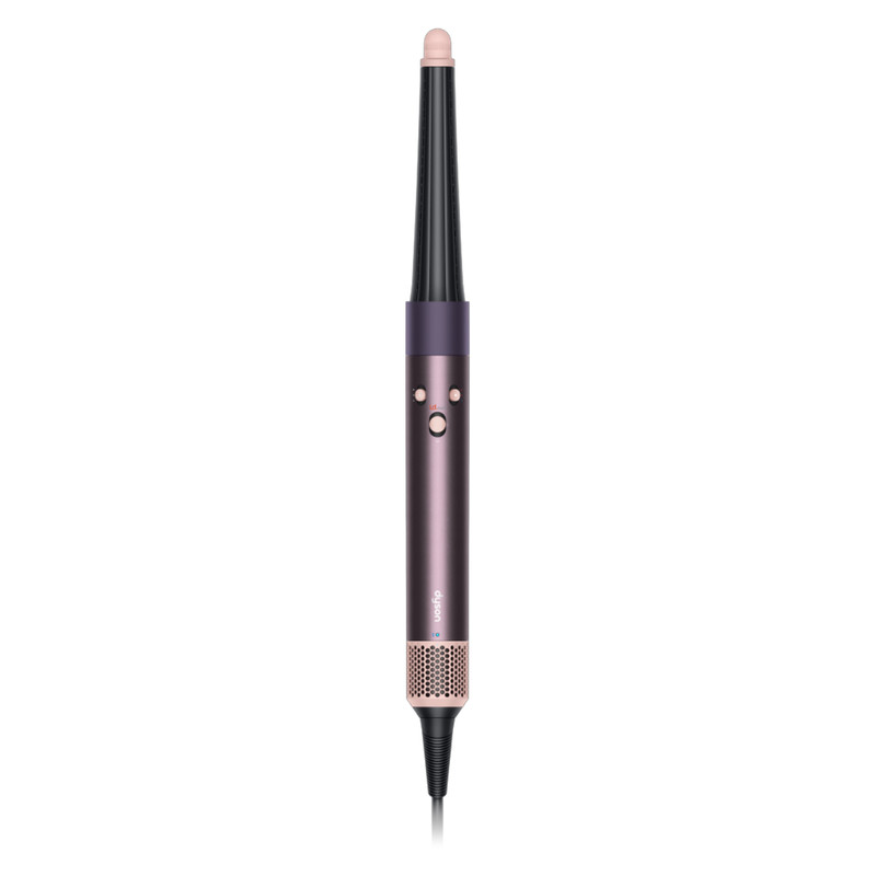سشوار برسدار حالتدهنده 1300 وات دایسون مدل Airwrap id HS08 Straight+Wavy، موتور BLDC، وزن 630 گرم، دارای سری شانهدار، سری برسدار گرد پهن، کیف نگهدارنده، خشککن ملایم، متمرکزکننده باریک، متمرکزکننده پهن با ویژگی فرکنندگی، صافکنندگی، حجمدهندگی