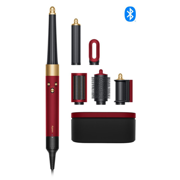 سشوار برسدار حالتدهنده 1300 وات دایسون مدل Airwrap id HS08 Straight+Wavy، موتور BLDC، وزن 630 گرم، دارای سری شانهدار، سری برسدار گرد پهن، کیف نگهدارنده، خشککن ملایم، متمرکزکننده باریک، متمرکزکننده پهن با ویژگی فرکنندگی، صافکنندگی، حجمدهندگی