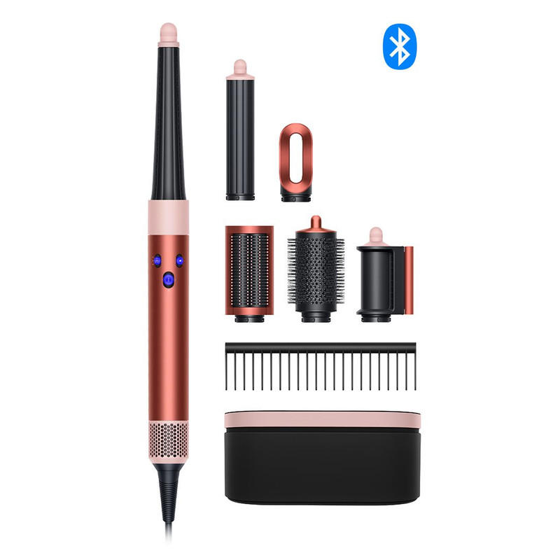 سشوار برسدار حالتدهنده 1300 وات دایسون مدل Airwrap id HS08، موتور AC، وزن 650 گرم، دارای سری شانهدار، سری برسدار گرد پهن، خشککن ملایم با ویژگی فرکنندگی، صافکنندگی، حجمدهندگی، با قابلیت فناوری تولید یون