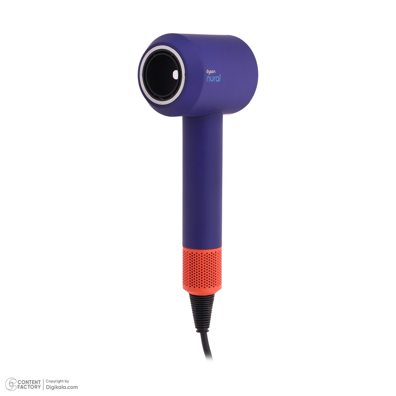 سشوار خانگی 220 وات دایسون مدل Supersonic hd16، موتور AC، وزن 2140 گرم، دارای سری برسدار گرد پهن، سری چرخشی، متمرکزکننده باریک، متمرکزکننده پهن، سری شانهدار با ویژگی صافکنندگی، با قابلیت باد سرد