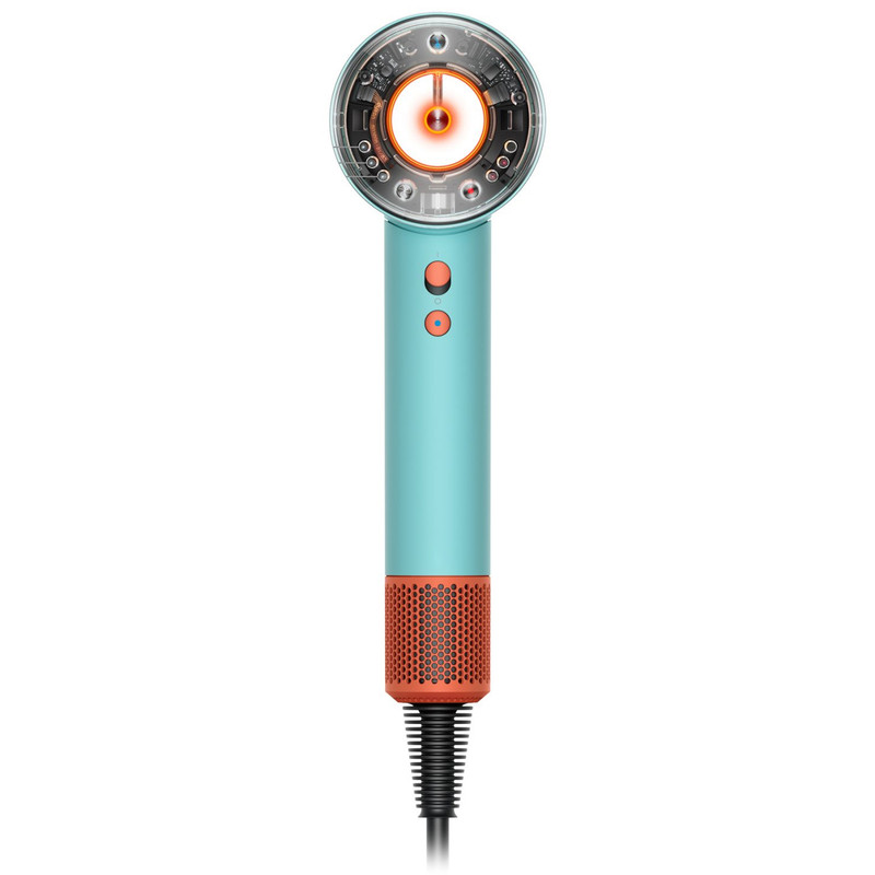 سشوار حرفهای 1600 وات دایسون مدل Supersonic nural SBBP، موتور AC، وزن 820 گرم، دارای سری متمرکزکننده پهن، خشککن ملایم، سری دندانهدار، کیف نگهدارنده با ویژگی صافکنندگی، حجمدهندگی، با قابلیت باد سرد