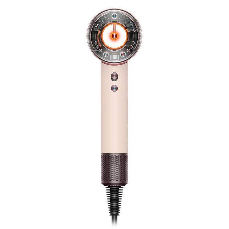 سشوار حرفهای 1600 وات دایسون مدل Supersonic nural SBBP، موتور AC، وزن 820 گرم، دارای سری متمرکزکننده پهن، خشککن ملایم، سری دندانهدار، کیف نگهدارنده با ویژگی صافکنندگی، حجمدهندگی، با قابلیت باد سرد