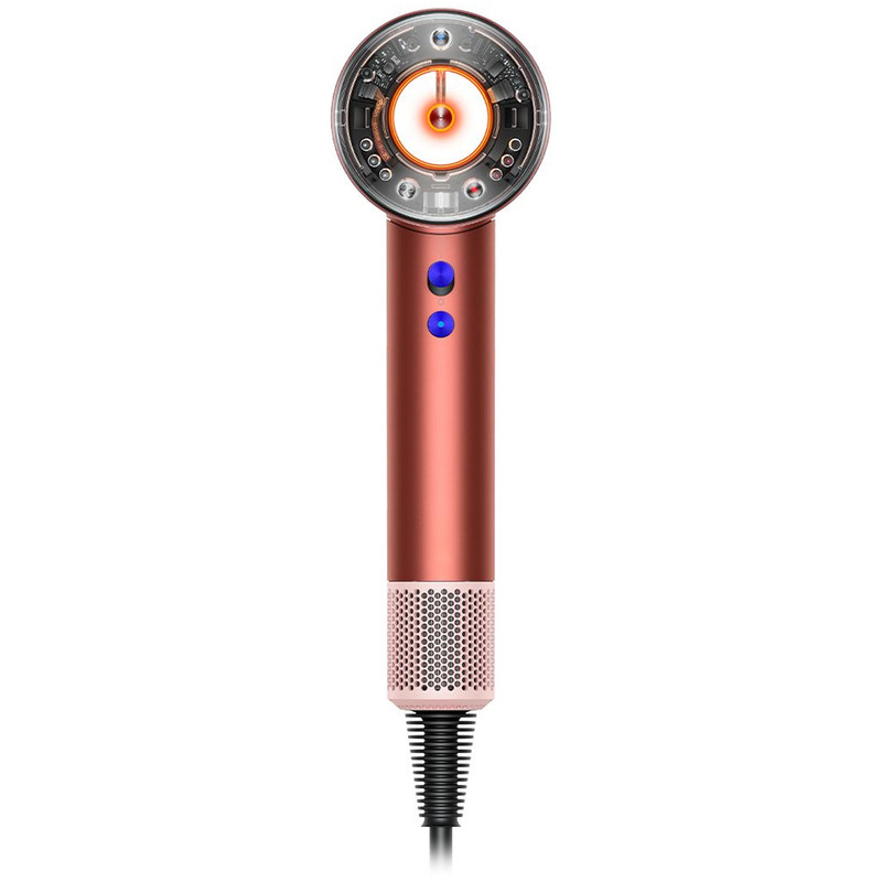 سشوار حرفهای 1600 وات دایسون مدل Supersonic nural SBBP، موتور AC، وزن 820 گرم، دارای سری متمرکزکننده پهن، خشککن ملایم، سری دندانهدار، کیف نگهدارنده با ویژگی صافکنندگی، حجمدهندگی، با قابلیت باد سرد