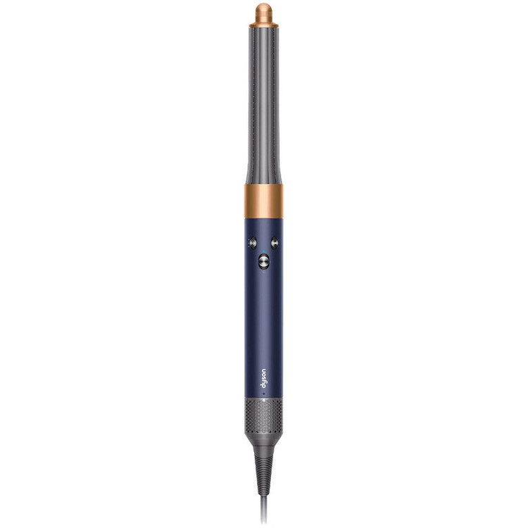 سشوار برسدار حالتدهنده 1300 وات دایسون مدل Airwrap Complete Long Volumise HS05، موتور AC، وزن 680 گرم، دارای سری شانهدار، سری برسدار گرد پهن، خشککن ملایم، کیف نگهدارنده با ویژگی فرکنندگی، صافکنندگی، حجمدهندگی، با قابلیت باد سرد