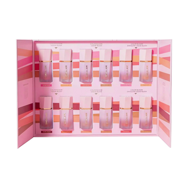 رژگونه مایع ترکیبی شیگلم مدل Color Bloom مجموعه 12 عددی