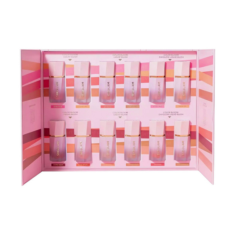 رژگونه مایع ترکیبی شیگلم مدل Color Bloom مجموعه 12 عددی