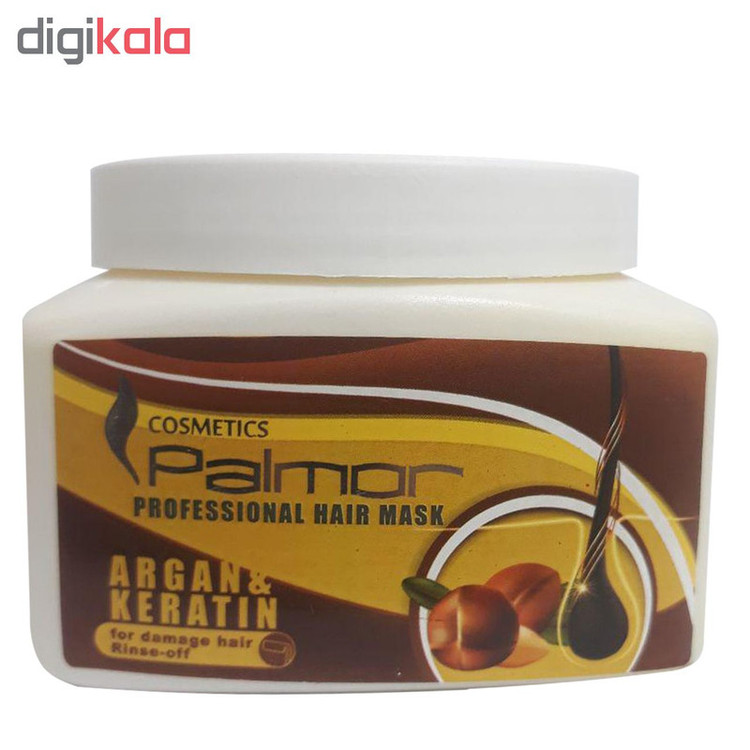 ماسک مو پالمور مول ARGAN & KERATIN حجم 500 میلی لیتر
