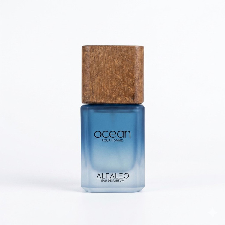 ادوپرفیوم مردانه آلفالئو مدل ocean با رایحه دریایی و خنک و حجم ۵۰ میلی لیتر