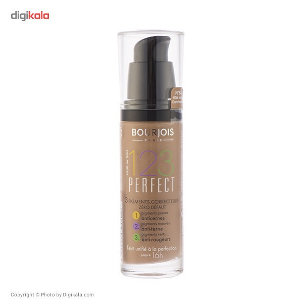 کرم پودر بورژوآ سری 123 Perfect مدل Dark Bronze 58 حجم 30 میلی لیتر