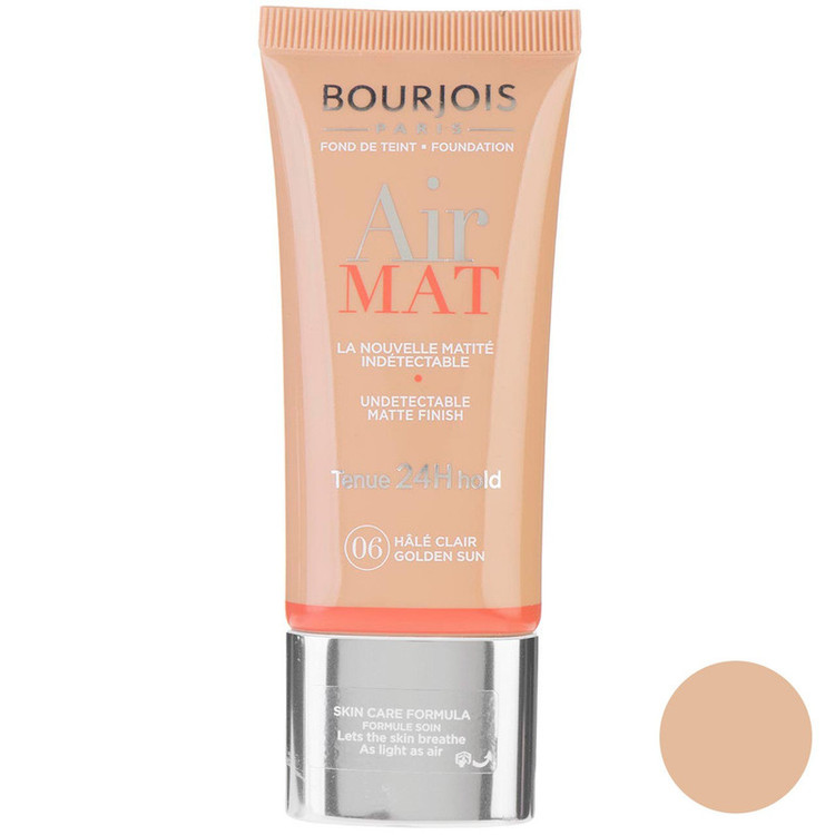 کرم پودر بورژوآ سری Air Mat مدل 06 Golden Sun حجم 30 میلی لیتر