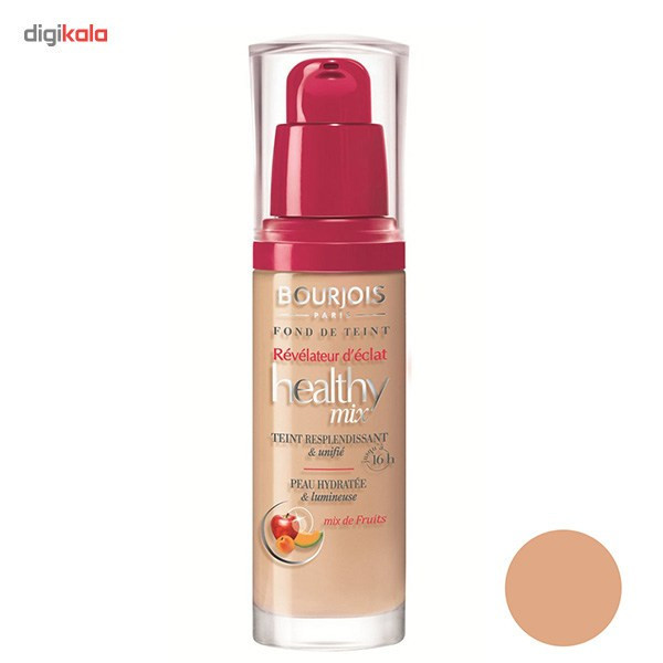 کرم پودر بورژوآ سری Healthy Mix مدل Dark Beige 55 حجم 30 میلی لیتر