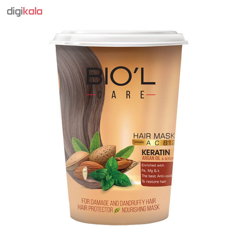 ماسک مو بیول سری Vitality مدل Almonds and mint حجم 500 میلی لیتر