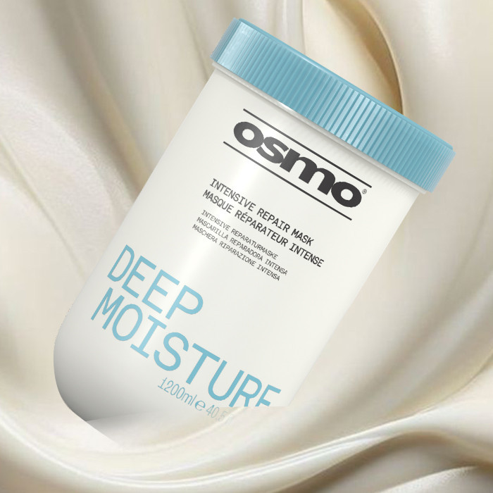 ماسک مو اوسمو مدل Deep Moisture مناسب برای موی آسیب دیده، رنگ شده، نازک حجم 1200 میلی لیتر