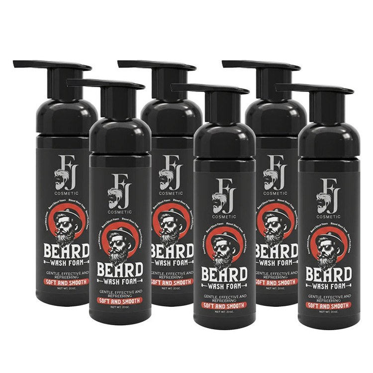 شامپو شست و شوی ریش و سبیل افجه مدل BEARD-WfA با حجم 150 میلی لیتر مجموعه 6 عددی